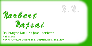 norbert majsai business card